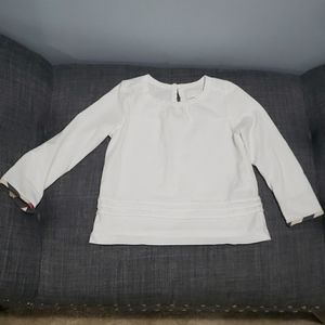 Infant Burberry white long sleeve